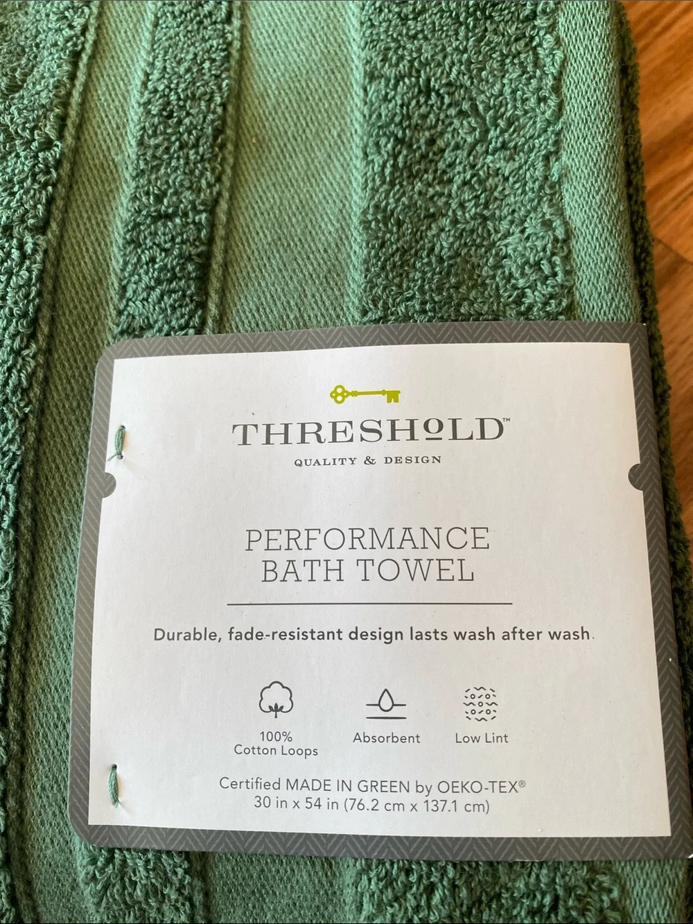 Cotton Bath Towel Set NWT Dark Green Household Cozy Fade Resistant